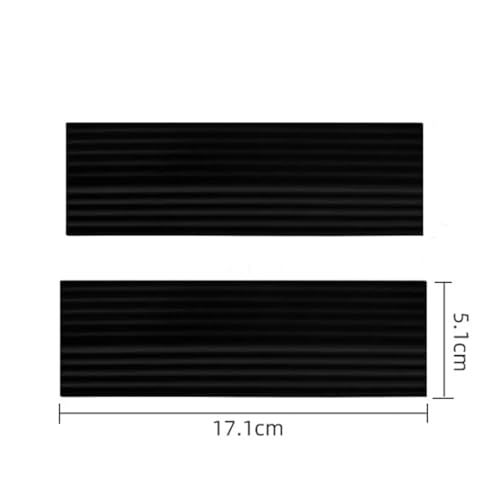 ILJXPOZB Anti-Rutsch-Schwellenwert-Türstufenrampen-Kit for Intelligenten Roboterstaubsauger, Leichte TPE-Rampe for Rollstühle(Black-2Pcs) von ILJXPOZB