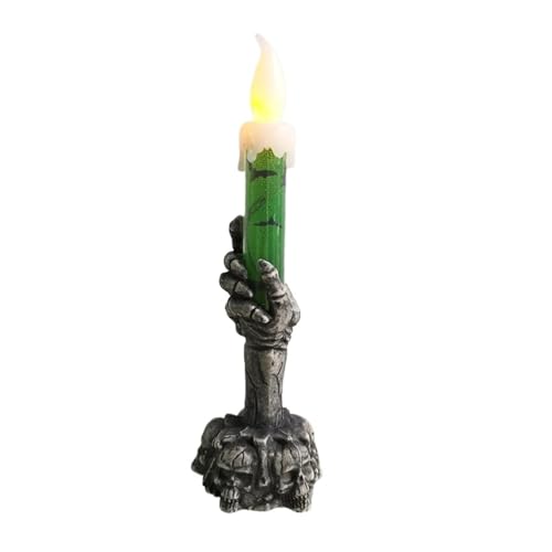 ILJXPOZB Halloween-Skelettkerzen – Geisterparty-Dekor for Kürbisse – Gruselige Heimdekorationen for Fröhliche Halloween-Feiern(Green) von ILJXPOZB