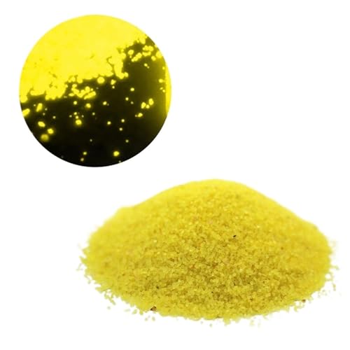 ILJXPOZB Leuchtendes Fluoreszierendes Leuchtpulver – 1 Beutel, Bunter Sand for DIY-Heimdekoration, Weihnachtsfeier Und Nächtlichen Spaß(Yellow) von ILJXPOZB