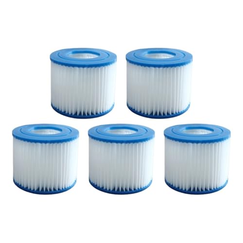 ILJXPOZB Robotic Pool Cleaner Filter Cartridge 1–10 Stück Ersatz-Schwimmbadfilter Passend for Flowclear Filterkartusche Größe VI Lay-Z-Spa – Miami Vegas Palm Springs for Swimming Pool(5 pcs) von ILJXPOZB