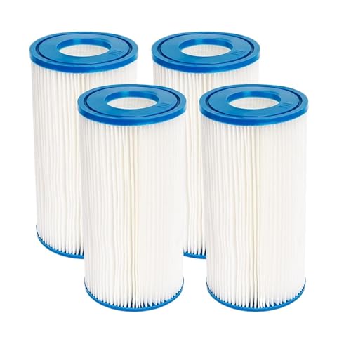 ILJXPOZB Robotic Pool Cleaner Filter Cartridge Filterkartusche Typ A, Kompatibel Mit Intex Swimming Pool 29002, for Kartuschen-Poolfilter, Staubsauger, Poolpumpe, Markise Swimming Pool(4 Pcs) von ILJXPOZB