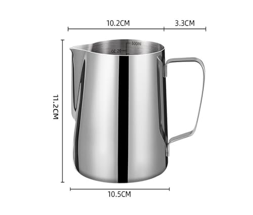 Milchaufschäumkännchen Aus Edelstahl – Professionelles Kännchen For Espresso-, Latte Art- Und Kaffeeliebhaber(600ml) von ILJXPOZB
