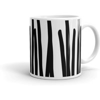 Black Line Tasse. Tasse Gestreift. Kaffee 11Oz Becher. Schwarze Streifen-Tasse. Schwarz Weiß Gestreift Tee Getränkebecher. Spülmaschinenfest von ILKADesign