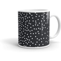Gepunktete Kaffeebecher. 11Oz Keramiktasse. Gefleckte Tasse. Schwarz Weiße Tee-Becher. Glänzende Keramik-Becher. Getränke Getränke-Becher von ILKADesign