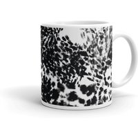 Kaffee-Haferl. Gepunktete Kaffeetasse. 11Oz Keramiktasse. Gefleckte Tasse. Schwarz Weiße Tee-Becher. Glänzende Keramik-Becher von ILKADesign