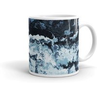 Marmor-Becher Mit Blau-Weißer Textur. Kaffeetasse Marmormuster. 11Oz Keramikbecher. Swirl Abstrakte Teetasse. Getränkebecher. Spülmaschinenfest von ILKADesign