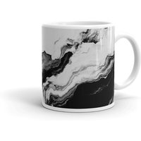 Marmor Schwarz Weiß Texture Mug. Muster Kaffeebecher. 11 Unzen Keramikbecher. Swirl Abstract Teebecher. Getränkebecher. Spülmaschinenfest von ILKADesign