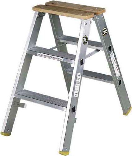 ILLER-LEITER Geis&Knob. Stufenstehleiter beidseit. 3 Stufen 51703 von ILLER-LEITER