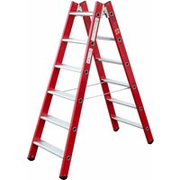 Iller Kunststoff GFK Stehleiter mit Aluminium Stufen 2x6 Stufen Iller Kunststoff GFK Stehleiter mit Aluminium Stufen 2x6 Stufen von ILLER LEITER