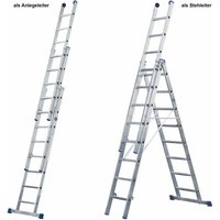Iller Mehrzweckleiter Eurostars mit Wandlaufrollen 3x8 Sprossen Iller Mehrzweckleiter Eurostars mit Wandlaufrollen 3x8 Sprossen von ILLER LEITER