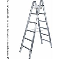 Iller Sprossenstehleiter mit 2x14 Sprossen 5,25m AH und Werkzeugablage von ILLER LEITER