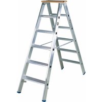 Iller Stufenstehleiter mit 2x7 Stufen 3,20m AH und 2 Holzstufen als Abschluss Iller Stufenstehleiter mit 2x7 Stufen 3,20m AH und 2 Holzstufen als Abschluss von ILLER LEITER