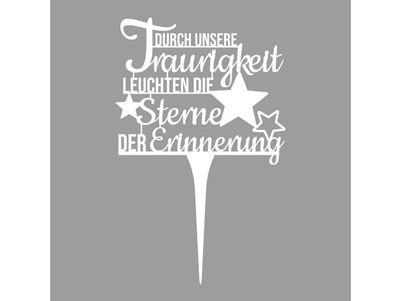 ILLUMINO Deko-Schriftzug Grabstecker Trauerschmuck Grabgesteck Grabschmuck Grabdeko von ILLUMINO