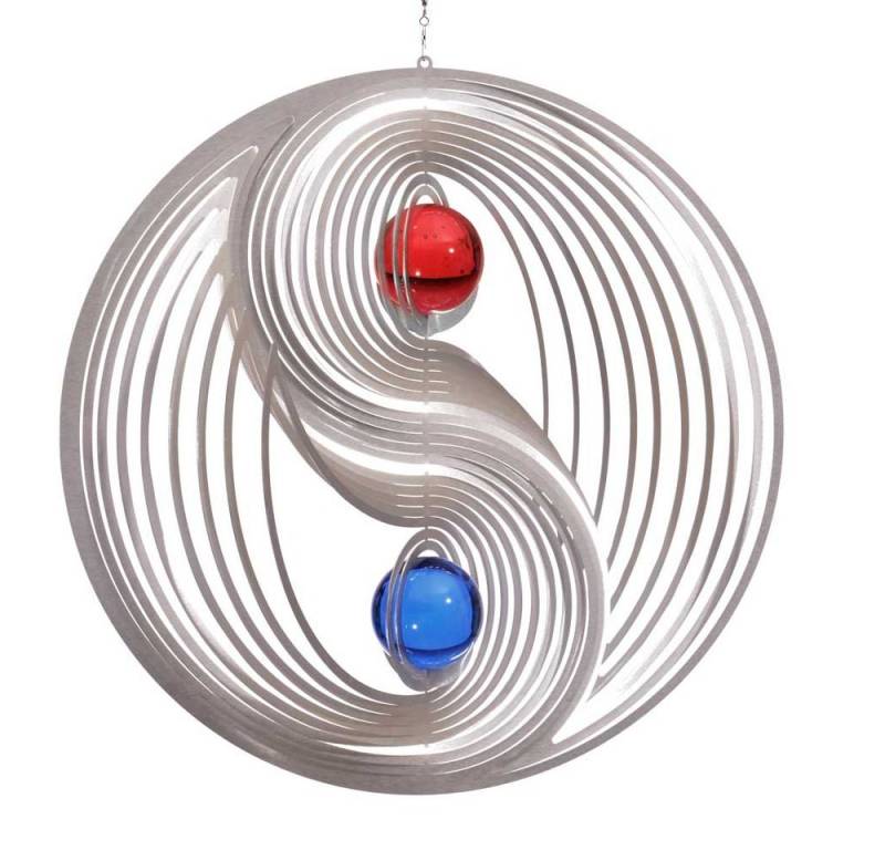 ILLUMINO Windspiel Windspiel für Garten, Wohnung Fenster Deko mit roter und blauer Kugel von ILLUMINO