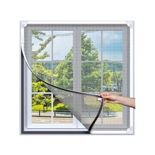 ILMFMY Magnetfliegengitter 130x150cm – Insektenschutz ohne Bohren mit selbstschließendem Glasfasernetz, Haustierfreundliches Fliegengitter für Fenster/Türen, Einfache Montage in Elegant Hellgrau ILMFMY Magnetfliegengitter 130x150cm – Insektenschutz ohne Bohren mit selbstschließendem Glasfasernetz, Haustierfreundliches Fliegengitter für Fenster/Türen, Einfache Montage in Elegant Hellgrau von ILMFMY