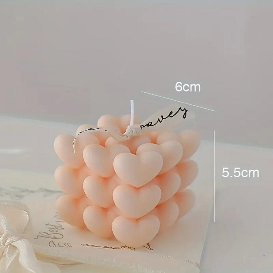 ILOKEN Formkerze Herzform Herz-Motiv Geschenkkerze Duftkerze Dekokerze Geschenk Liebe von ILOKEN