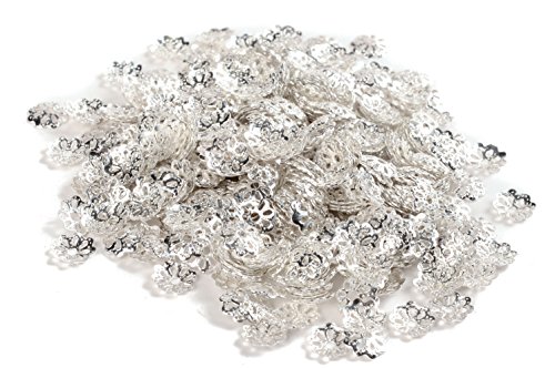 ILOVEDIY 500 Stück Filigrane Perlkappen 6mm Perlenkappen Metall Spacer Zwischenperlen von SFCOEABR