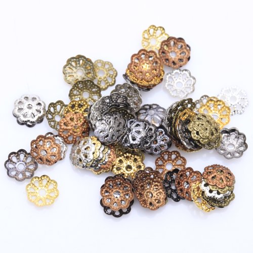 ILOVEDIY 500 Stück Filigrane Perlkappen 6mm Perlenkappen Metall Spacer Zwischenperlen von SFCOEABR