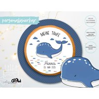 Tortenaufleger Taufe Kommunion Wal Potti Personalisiert Fondant Tortenaufleger Taufe Kommunion Wal Potti Personalisiert Fondant von ILOVEGROWIde