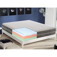 Ilovesleep - Memory Foam Matratze - 3 Schichten - 22 cm hoch - mit 7 cm Memory Foam - Abnehmbarer Bezug 120x190 von ILOVESLEEP