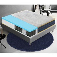 Ilovesleep - Taschenfedermatratze - 800 Taschenfedern - Memory Foam - Orthopädie - Höhe 23 cm - Steifheit H3 - 160x200 von ILOVESLEEP