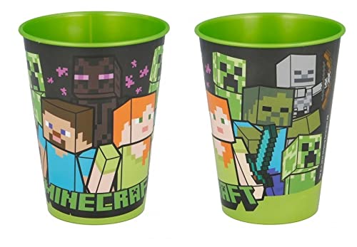 ILS I LOVE SHOPPING 2er-Set Kinderbecher, BPA-freier Kunststoff, Geschenk für Teenager (Minecraft) von ILS I LOVE SHOPPING