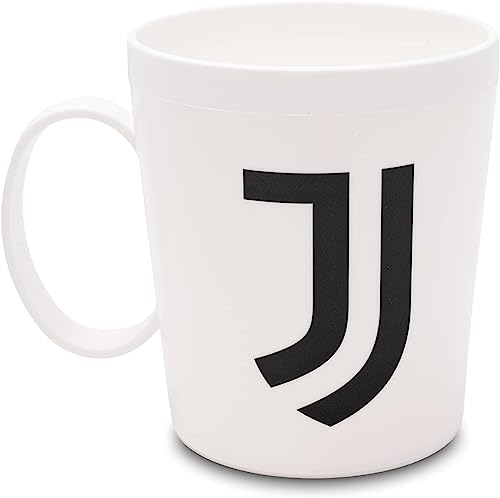 Offizielle Tasse Becher aus Kunststoff, 360 ml, für die Mikrowelle mit Griff, Fußballfan Frühstück, BPA-frei (Juventus) von ILS I LOVE SHOPPING