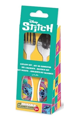 STITCH | Kinderbesteck aus Edelstahl - Gabel und Löffel (Lilo & Stitch) von ILS I LOVE SHOPPING