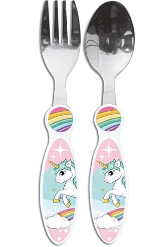 UNICORNO | Kinderbesteck aus Edelstahl - Gabel und Löffel (Einhorn) von ILS I LOVE SHOPPING
