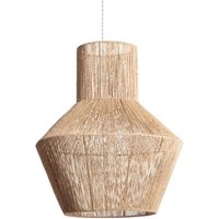 Pendelleuchte Naturfasern Newén Ø500 mm ILUZZIA Weiß - Geflochten von ILUZZIA