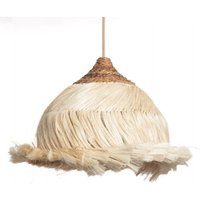 Pendelleuchte Rattan und Ramie Kempo Kulu ILUZZIA Natürlich von ILUZZIA