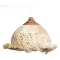 Pendelleuchte Rattan und Ramie Kempo Kulu ILUZZIA Weiß von ILUZZIA