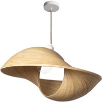 Pendelleuchte aus Bambus Shuka Big Acacia Ø600 mm Iluzzia Natürlich - Textil von ILUZZIA
