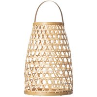 Tischlampe Bambus Sumailla Naturfarbig mit Fernbedienung von ILUZZIA