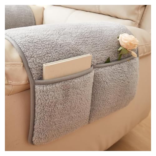 Armlehnenbezüge kopfschutz für sofa couch überzug u form xxl armbezug, sesselbezüge klein kopfstützenschutz abdeckung armlehnen organizer arm armrest cover armlehne bezug 19(Gray,Armlehne 1 Stück) von ILiemao
