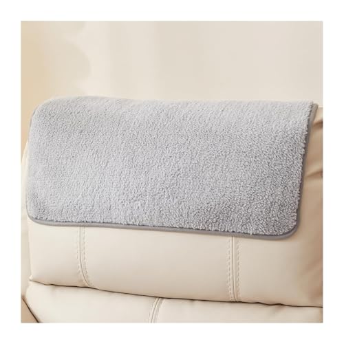 Armlehnenbezüge kopfschutz für sofa couch überzug u form xxl armbezug, sesselbezüge klein kopfstützenschutz abdeckung armlehnen organizer arm armrest cover armlehne bezug 19(Gray,Kopfstütze 1 Stück) von ILiemao