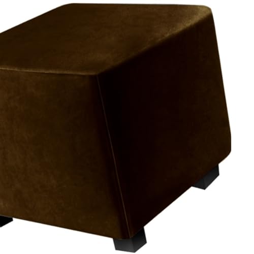 Hockerbezug Quadratisch 45cm/50cm/65cm Ottomane Bezug Quadratisch Bezug Hocker Quadratisch Hocker überzug Schonbezug Bezug für Fußhocker Stretch Ottomane Abdeckung Hockerabdeckung(Color:Deep Coffee,Si von ILiemao