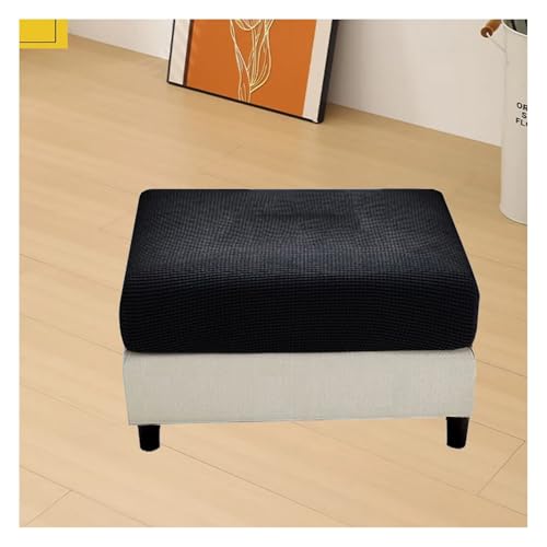 ILiemao Bezug Hocker Quadratisch/Rechteckig 30x40/60x70/100x120 cm Hocker überzug Schonbezug Bezug für Fußhocker Stretch Ottomane Abdeckung Hockerabdeckung(G12,50-68 cm/20-27 in) von ILiemao