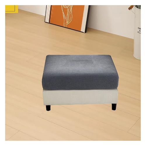 ILiemao Bezug Hocker Quadratisch/Rechteckig 30x40/60x70/100x120 cm Hocker überzug Schonbezug Bezug für Fußhocker Stretch Ottomane Abdeckung Hockerabdeckung(G13,50-68 cm/20-27 in) von ILiemao
