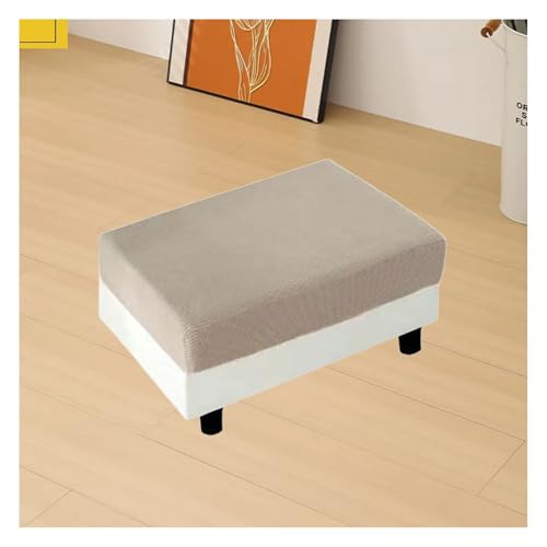 ILiemao Bezug Hocker Quadratisch/Rechteckig 30x40/60x70/100x120 cm Hocker überzug Schonbezug Bezug für Fußhocker Stretch Ottomane Abdeckung Hockerabdeckung(G7,45-55 cm/18-22 in) von ILiemao