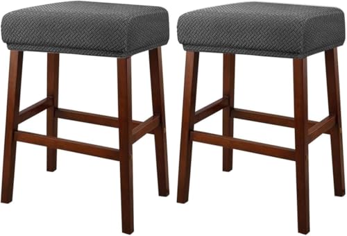 ILiemao Bezug für Barhocker Rechteckige Stuhl Abdeckung Theke Pub Bar Hocker Stuhl Slipcover für Esszimmer Cafe Barhocker Slipcover Möbelschutz Bezug(R9,2pack) von ILiemao