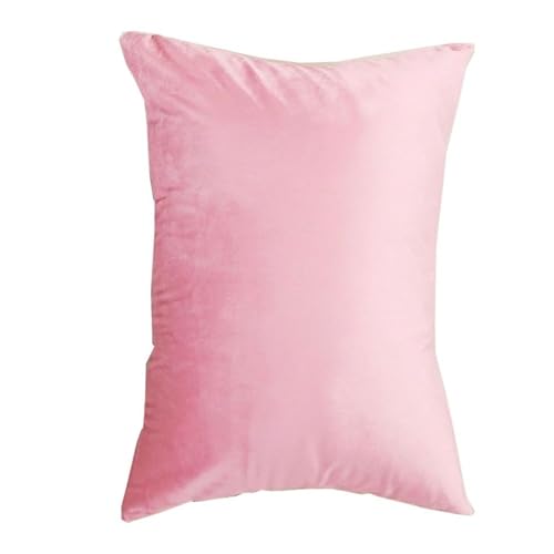 ILiemao Kissenbezug 40x60 Kopfkissenbezug 50x70 KissenhüLle Samt 30x45 Zierkissenbezug Zierkissen Kissen Dekokissen Sofakissen Bezug Pillowcase Kissenbezüge mit ReißVerschluss(Pink,30x45 cm 12x18 in) von ILiemao