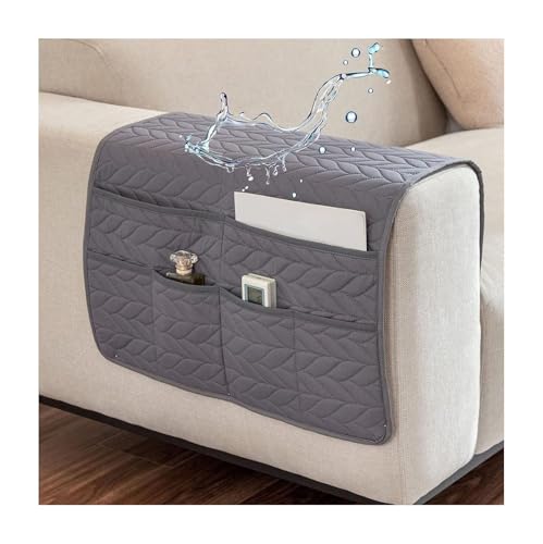 ILiemao Sofa Armlehnen Bezug Armlehnenbezüge Sofaarmlehnenbezüge Für Couch Stuhl Armschutz Wasserdicht Kopfstützenbezug Liegestuhl Armlehnenbezug Sessel Schonbezug Armlehnenschoner(Dunkelgrau) von ILiemao