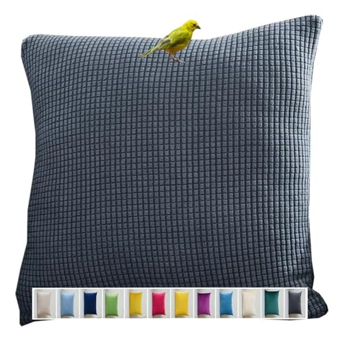 Kissen Bezug 60x80，2er Set Kissenhülle 50x50，Kopfkissenbezug 40x60，Couch Kissenbezug 60x60 40x40，Sofa Kissenbezüge 30x50，Dekokissen Bezug，Pillowcase 50x70，Pillow Cover 45x45，Sofakissen Beige(12-7,45x4 von ILiemao