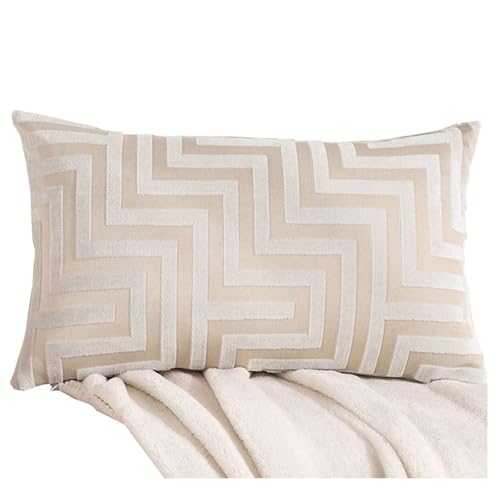 Kissenbezüge 50x70 1er set Kopfkissenbezug 50x50 KissenhüLle Samt 60x80 Zierkissenbezug 30x50 Zierkissen Kissen Dekokissen Sofakissen Bezug Pillowcase Kissenbezug mit ReißVerschluss(Cream,50x70 cm 20x von ILiemao