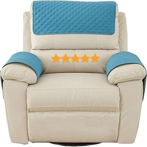 Sofa Armlehnenbezüge，Couch Kopfstützenbezug，Armlehnenschoner，für Armkappen Schonbezüge Sessel Relaxsessel Sofa Armbezug Kopfstützenschutz Sitzbezug Wasserfest Rutschfeste Mit Taschen Modern ( Color : von ILiemao