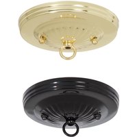 Neue Diy - Dekorative Deckenplatte Aus Poliertem Messing Oder Schwarzem Stahl Pendelleuchte Baldachin & Schleife Mit Hardware von ILite4U