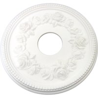 Zum Verkauf Reinweiße Shabby Rose 16 "Durchmesser Deckenmedaillon Für Kronleuchter Oder Fans von ILite4U