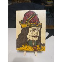 Vlad Der Impaler 5x7 Handgebranntes Holz Leinwand von ILovePlayingWithFire