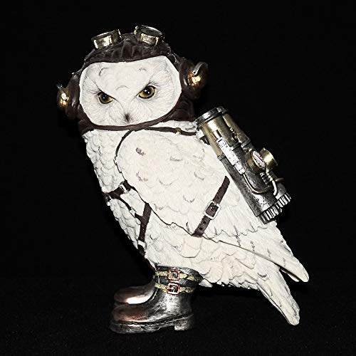 Dekofigur Steampunk Eule Uhu Kauz Fantasy Gothic Dekoration Steam Punk Wildlife Schneeeule von IM